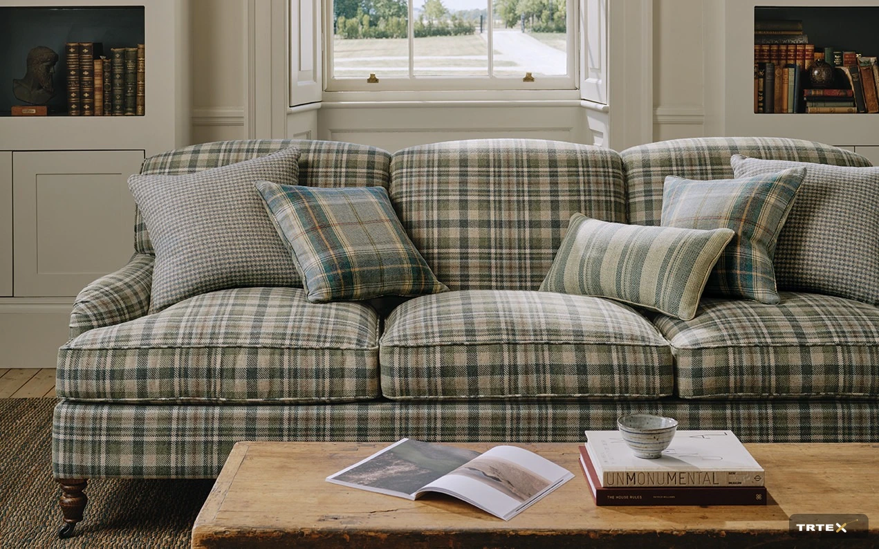 Colefax and Fowler stellt Norland Plaid vor: Karo aus 100 % Wolle, 146 cm breit