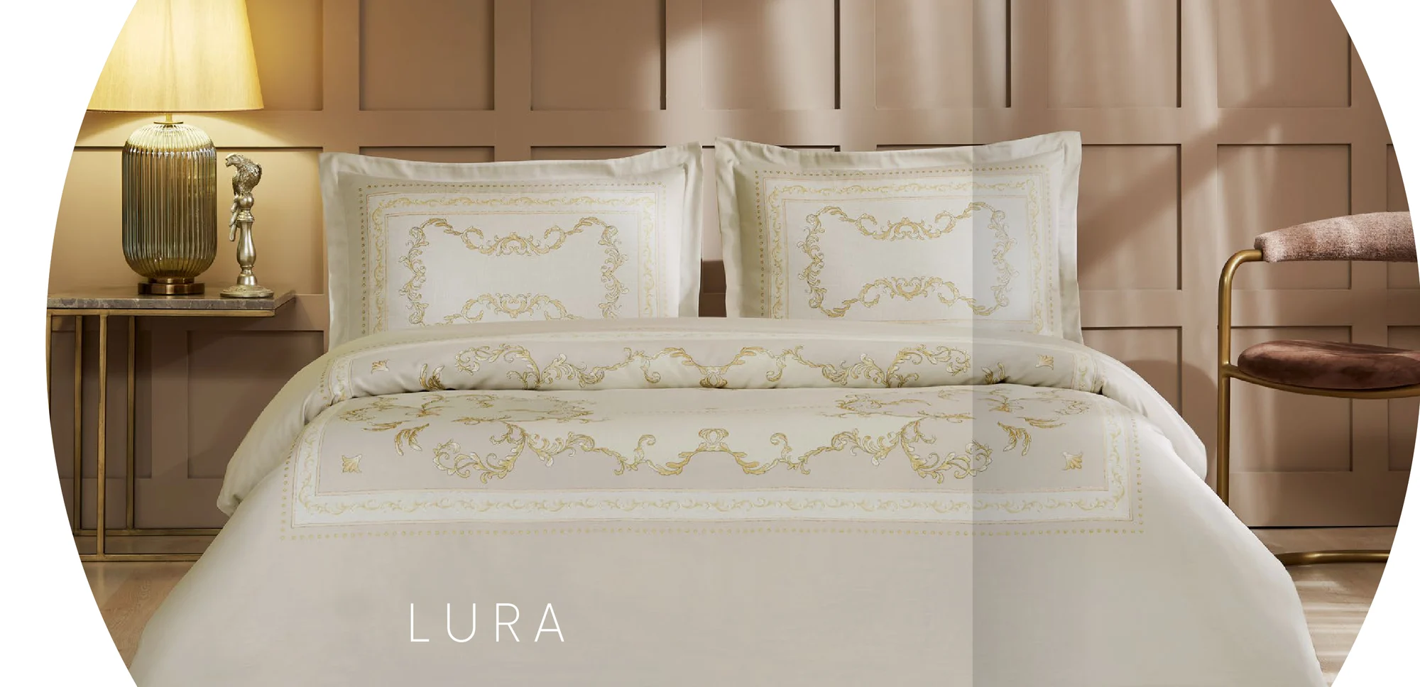 TAÇ Lura Saten nevresim takımları (çift kişilik) · Taş